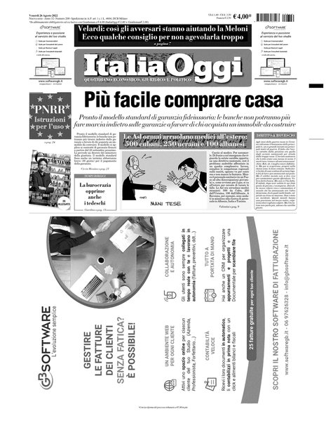 Italia oggi : quotidiano di economia finanza e politica